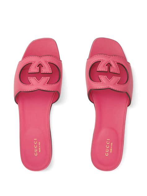 gucci interlocking g slides rubber|gucci rubber pursuit g slides.